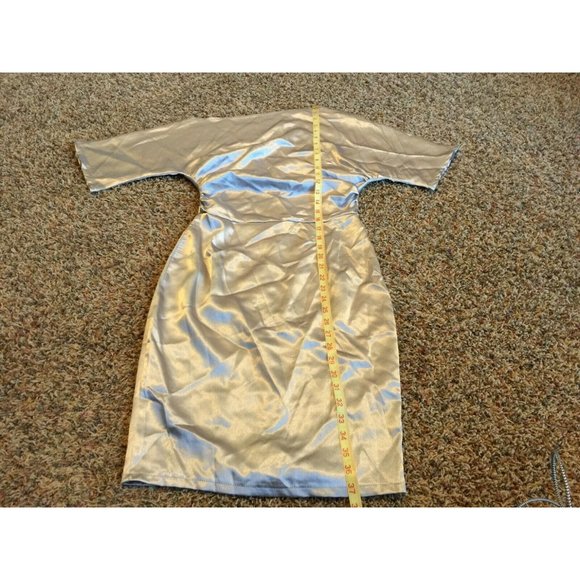 NWT OC Order Plus Metallic silver dress Asymmetric - Picture 3 of 9